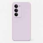 Xiaomi Redmi Shockproof case in pale lavender silicone with a smooth matte finish and raised triple-camera surround