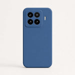 Xiaomi Soft Matte Anti Glare phone case in blue with a smooth matte finish and raised camera edges