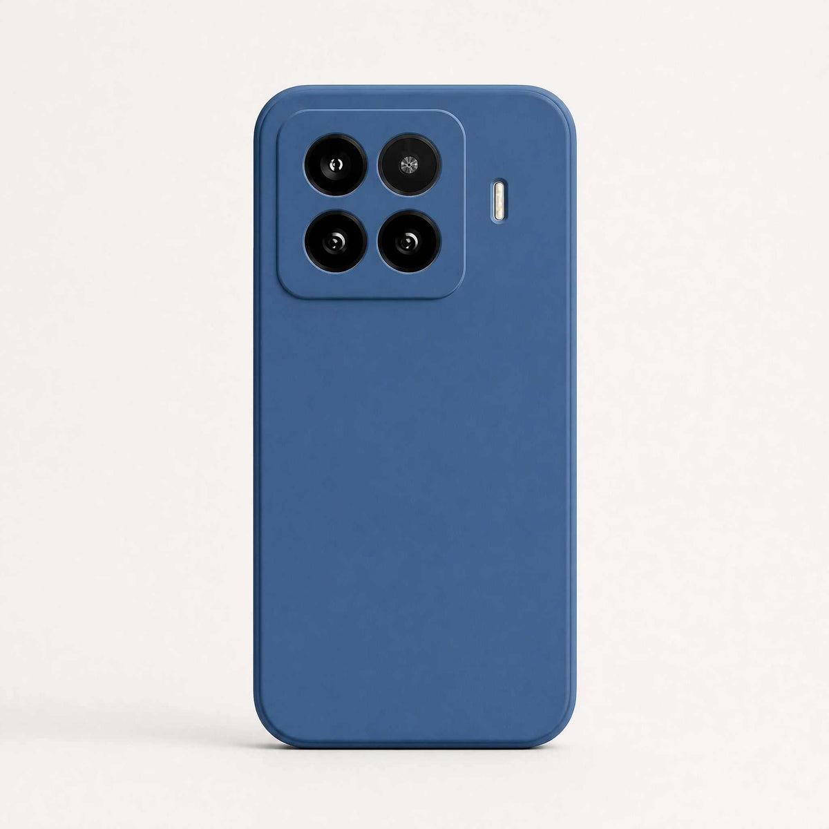 Xiaomi Soft Matte Anti Glare phone case in blue with a smooth matte finish and raised camera edges