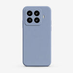 Xiaomi Soft Matte Anti Glare phone case in muted blue with a smooth matte finish, slim bumper edges and raised camera surround