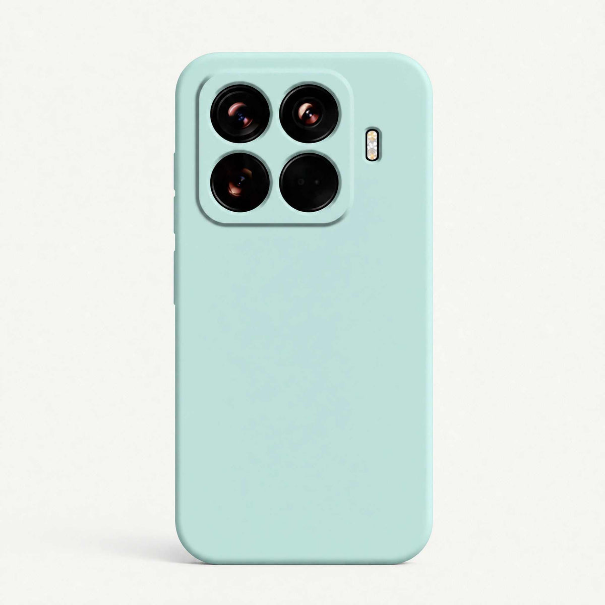 Xiaomi Soft Matte Anti Glare phone case in pale mint with a smooth matte finish and raised square camera surround
